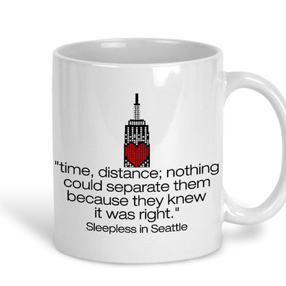 Sleepless In Seattle Long Distance Love Valentine's Day Girlfriend Boyfriend Mug
