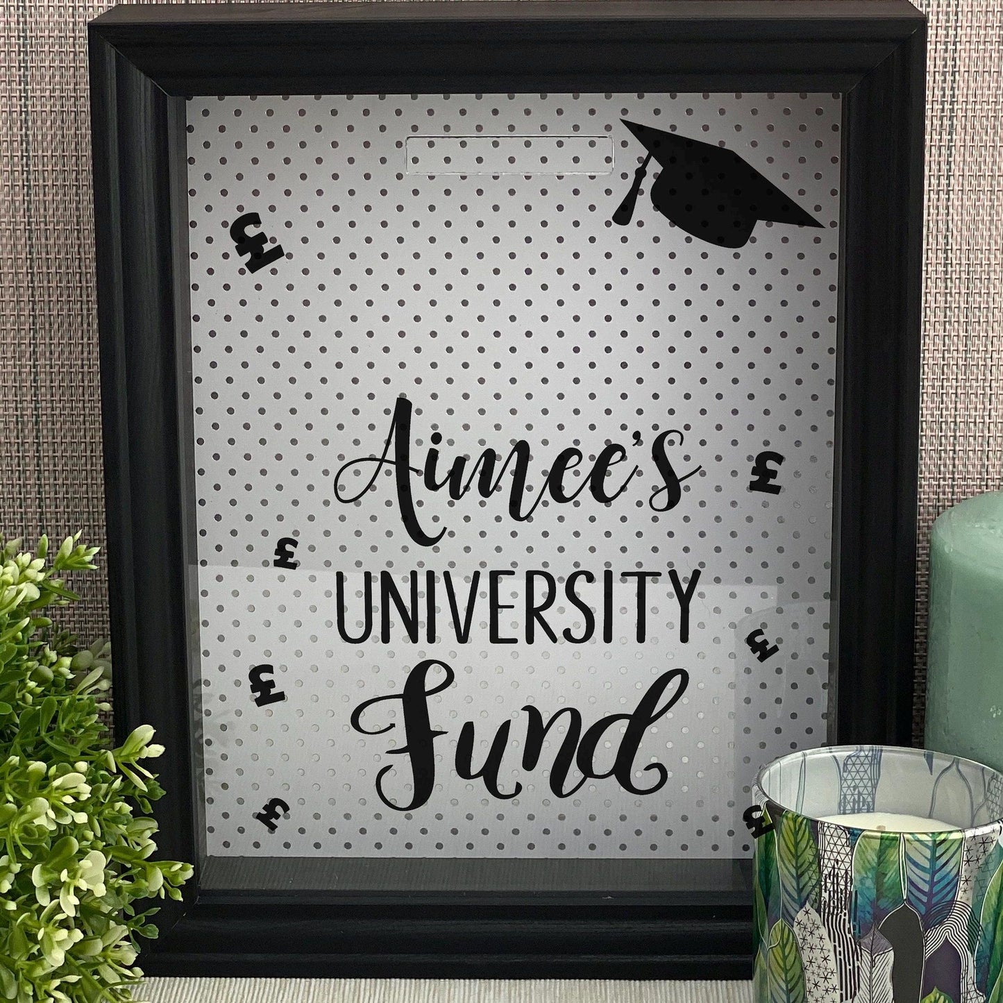 University Fund Money Box Saving for College - Personalised Student Gift