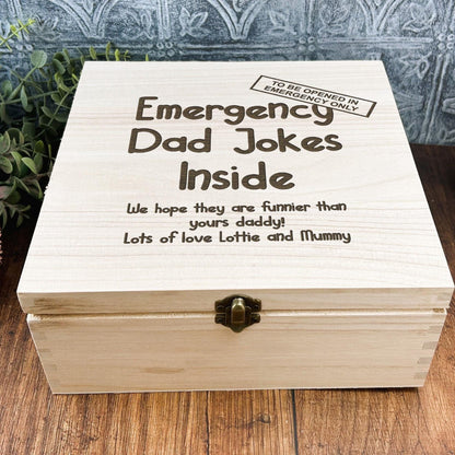 a wooden box sitting on top of a wooden table