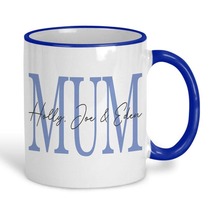 Mum and Children's Names Mother's Day Personalised Ceramic Mug