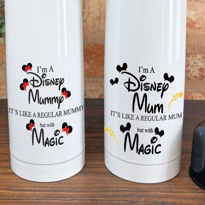 Disney Mummy With Magic, Vacuum  Flask, Personalised Message, Mum, Nan, Nanny, Granny, Grandma, Grandmother, Aunt, Aunty, Sister