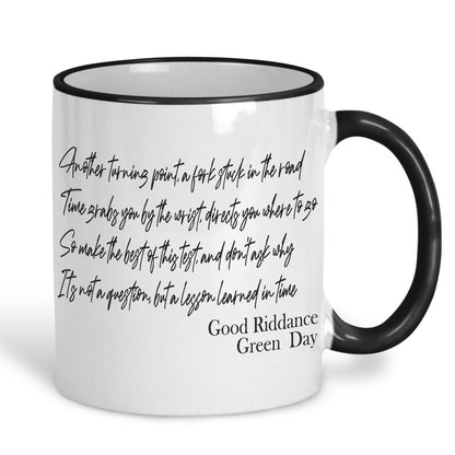 Green Day Good Riddance Music Lyrics Quote Mug