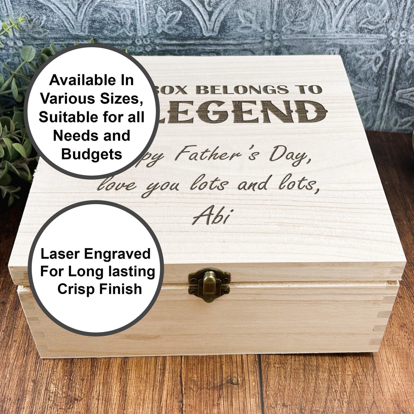 a wooden box sitting on top of a wooden table