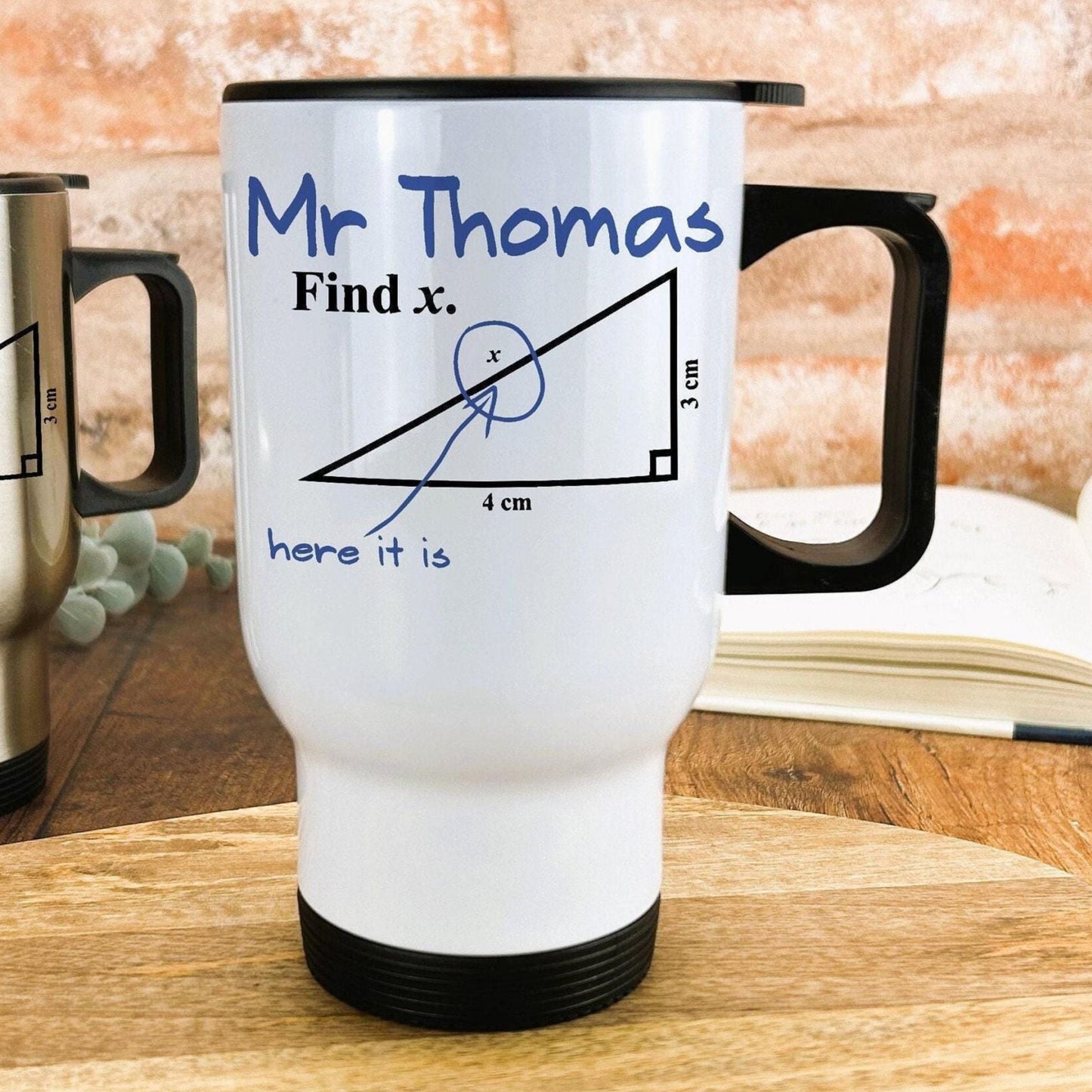Find X Triangle Exam Question Maths Teacher Personalised Gift Travel Mug