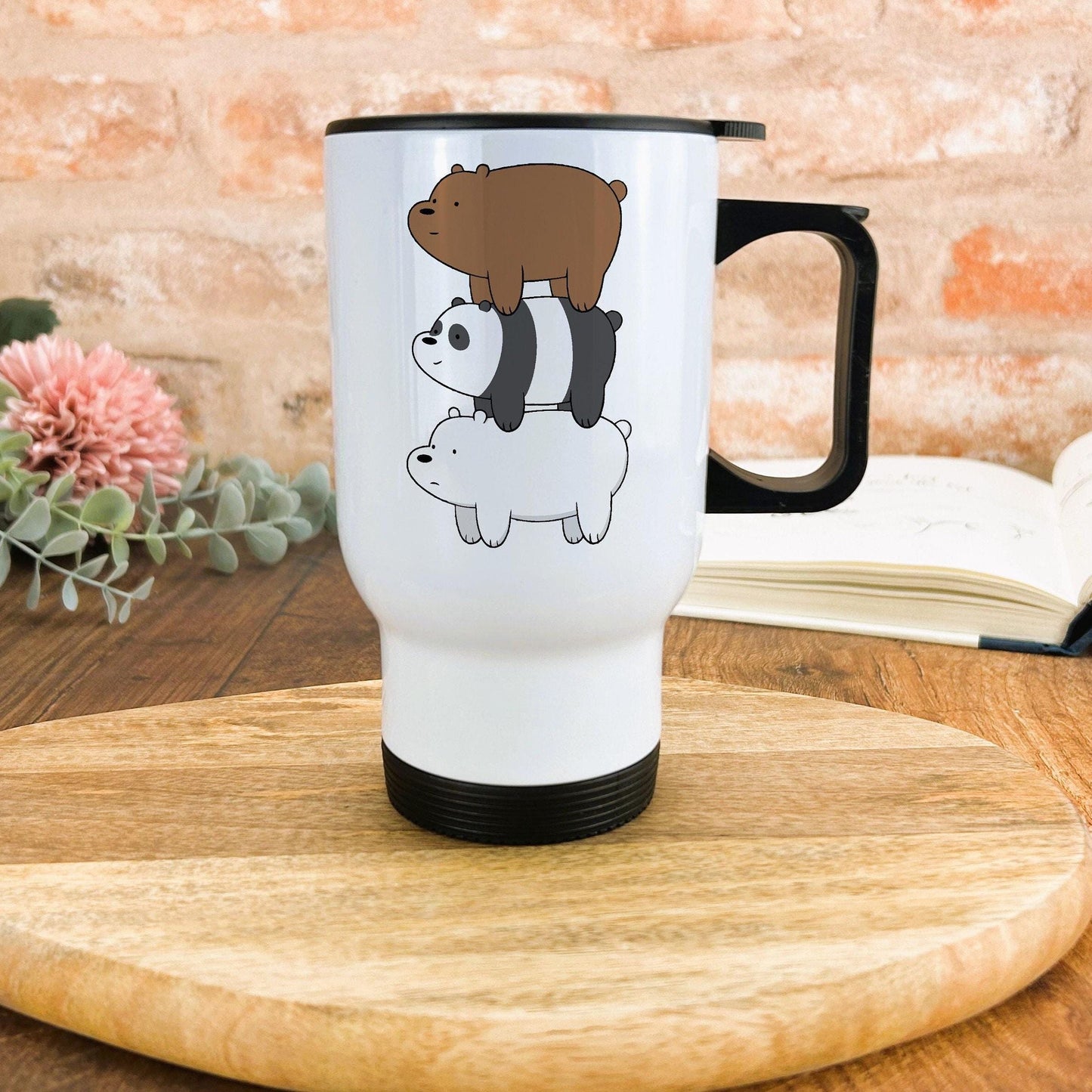 We Bare Bears TV Show Travel Mug Gift Personalised Present