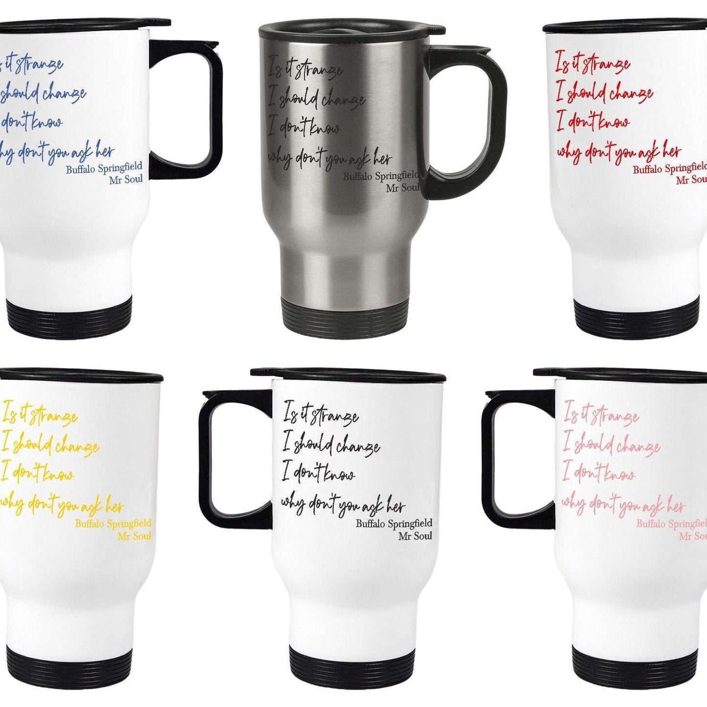 Buffalo Springfield Mr Soul 60s Travel Mug Personalised Gift