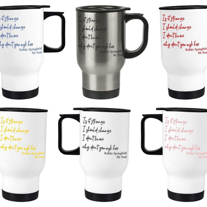 Buffalo Springfield Mr Soul 60s Travel Mug Personalised Gift