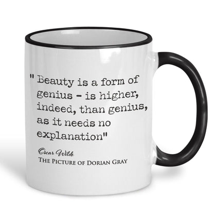 Oscar Wilde Dorian Gray Importance of Being Earnest Book Quote Classic Literature Mug Gift Reading Quotes Author Portrait Book Cover