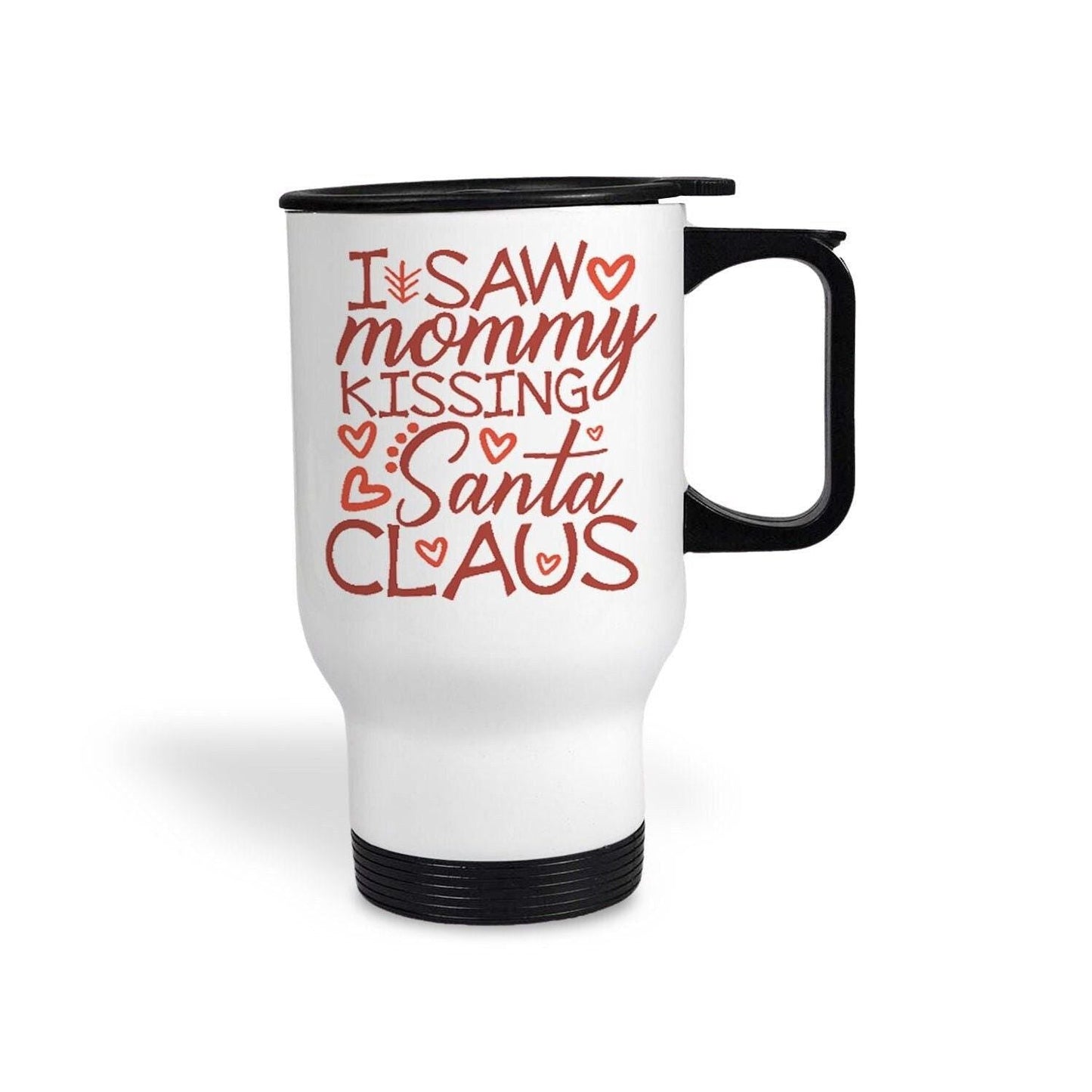 I Saw Mommy Kissing Santa Claus Jackson Five 5 Christmas Song Lyrics Travel Mug