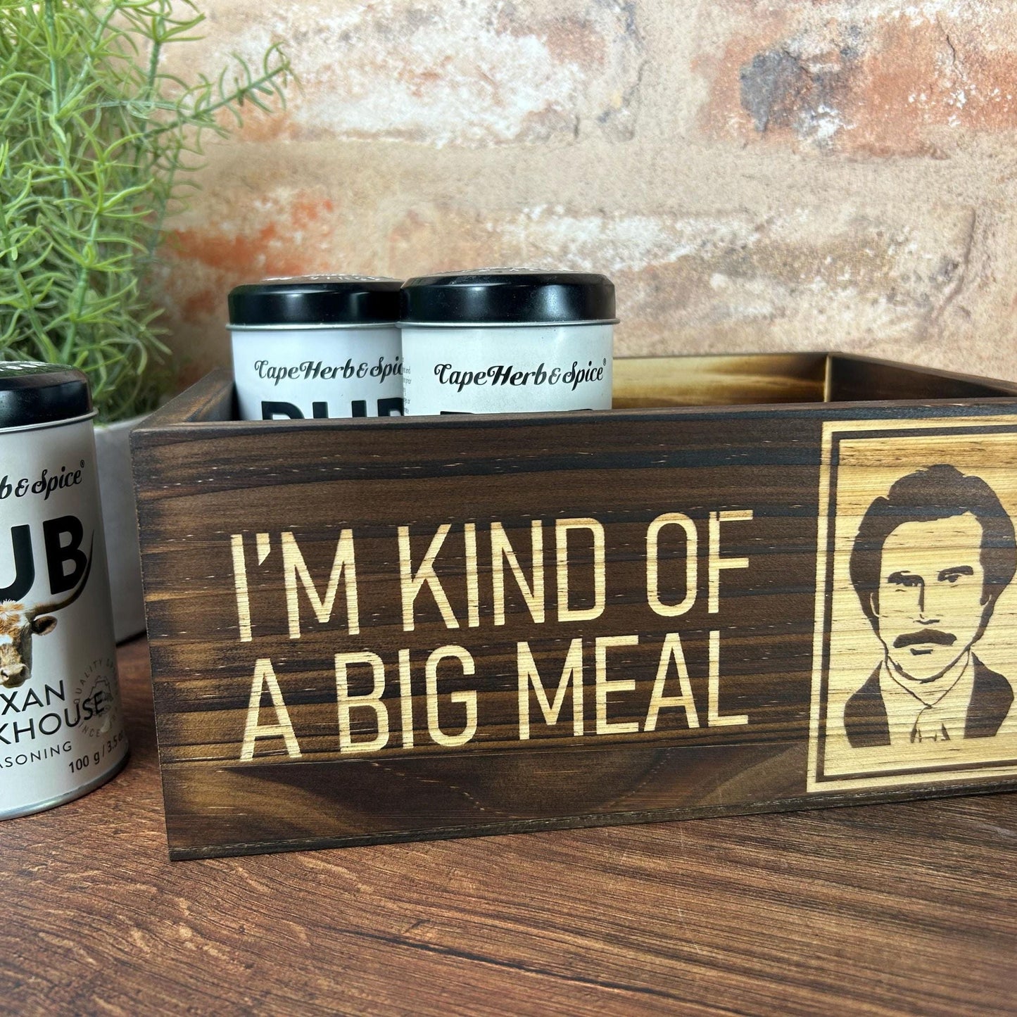 Ron Burgundy Anchorman I'm Kind Of A Big Deal Cook Kitchen Tidy / Caddy - Funny Cooking Gift - Kitchen Decor Housewarming - Will Ferrell