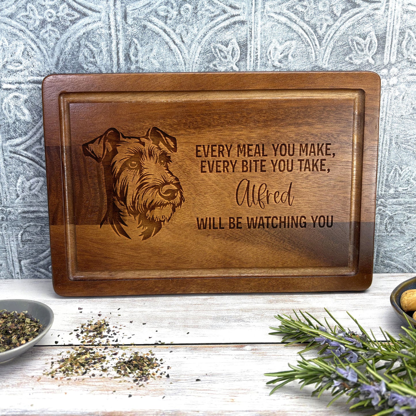 Airedale Terrier Chopping Board, Personalised Dog Lover Gift, Every Meal You Make Board, Airedale Kitchen Decor, Funny Pet Gift