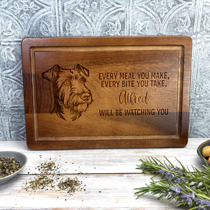 Airedale Terrier Chopping Board, Personalised Dog Lover Gift, Every Meal You Make Board, Airedale Kitchen Decor, Funny Pet Gift