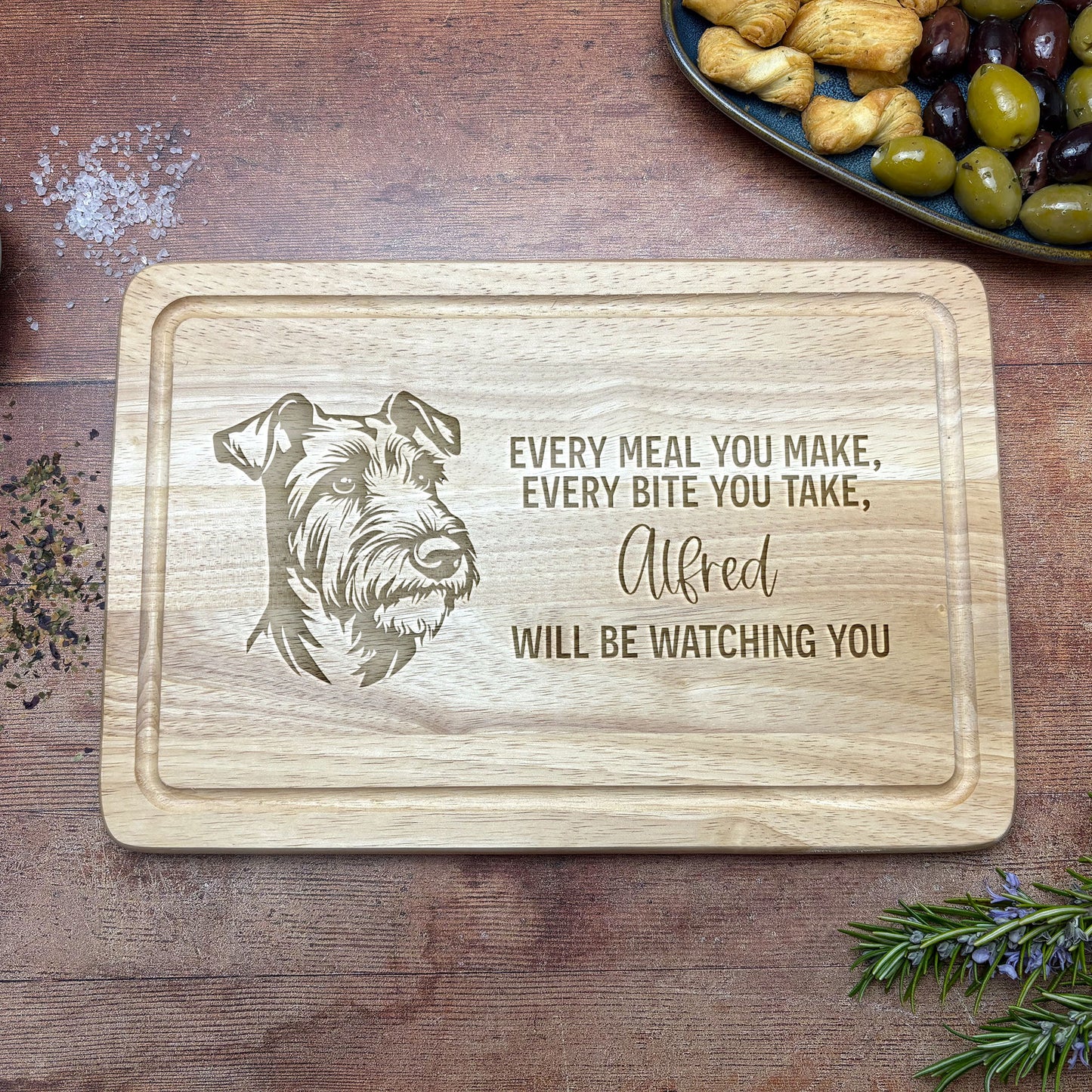 Airedale Terrier Chopping Board, Personalised Dog Lover Gift, Every Meal You Make Board, Airedale Kitchen Decor, Funny Pet Gift