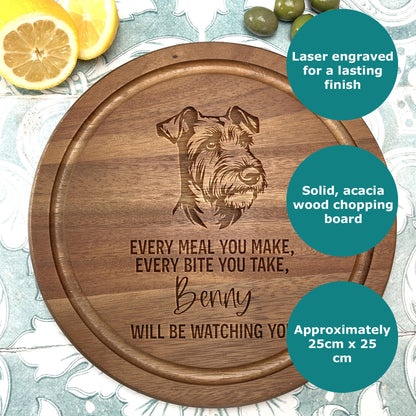 Airedale Terrier Chopping Board, Personalised Dog Lover Gift, Every Meal You Make Board, Airedale Kitchen Decor, Funny Pet Gift