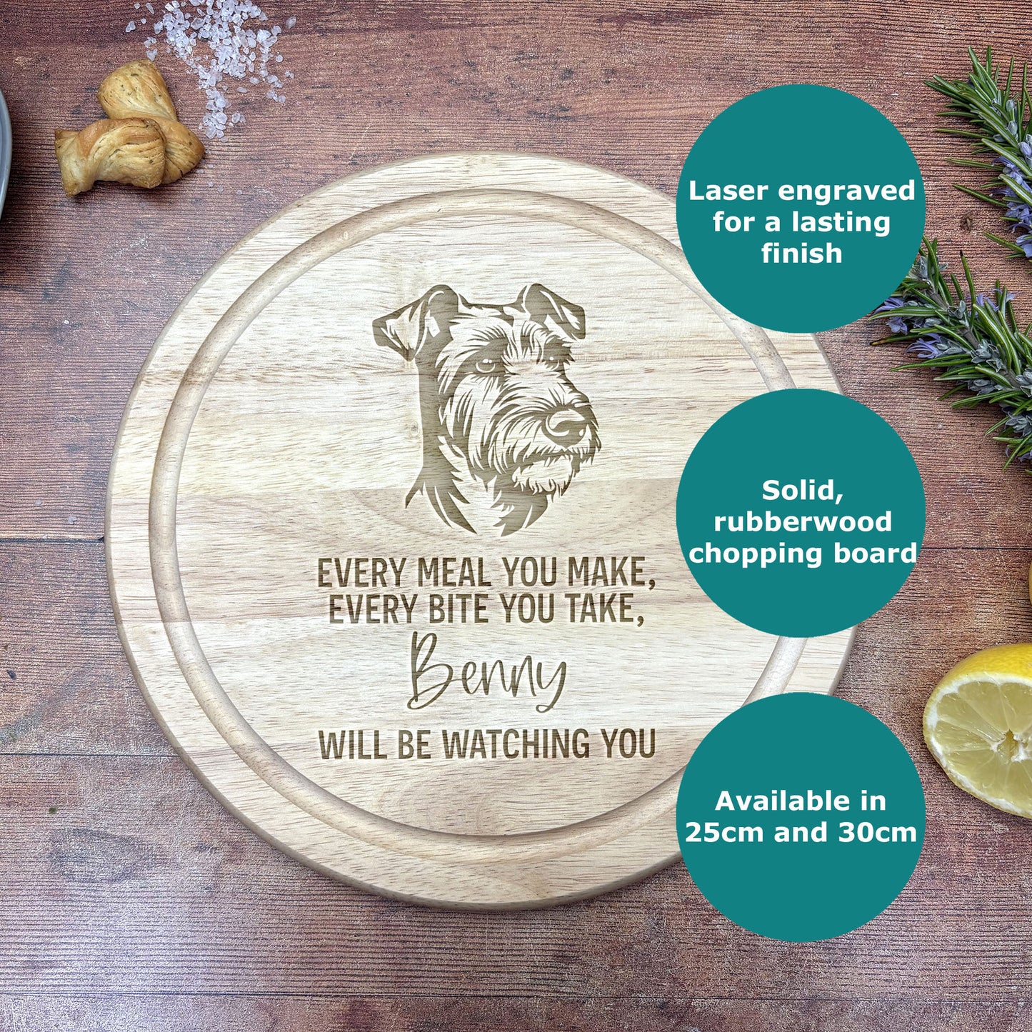 Airedale Terrier Chopping Board, Personalised Dog Lover Gift, Every Meal You Make Board, Airedale Kitchen Decor, Funny Pet Gift