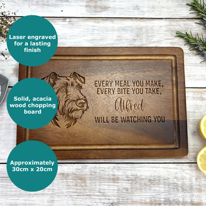 Airedale Terrier Chopping Board, Personalised Dog Lover Gift, Every Meal You Make Board, Airedale Kitchen Decor, Funny Pet Gift