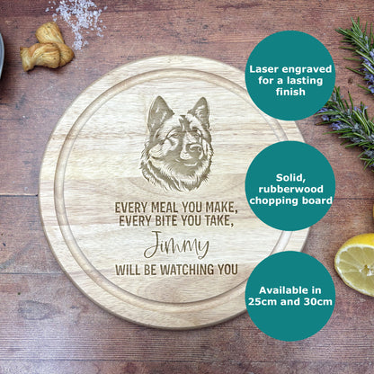Akita Chopping Board, Personalised Dog Lover Gift, Every Meal You Make Board