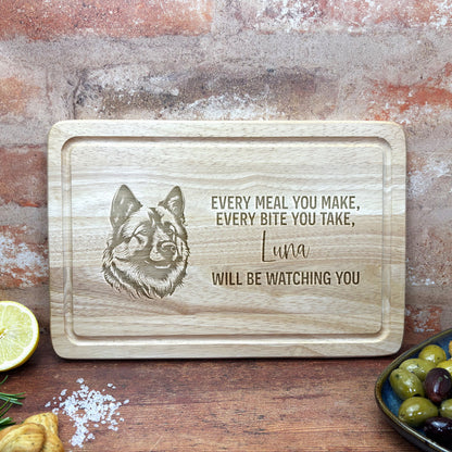 Akita Chopping Board, Personalised Dog Lover Gift, Every Meal You Make Board