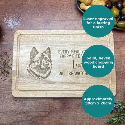 Akita Chopping Board, Personalised Dog Lover Gift, Every Meal You Make Board