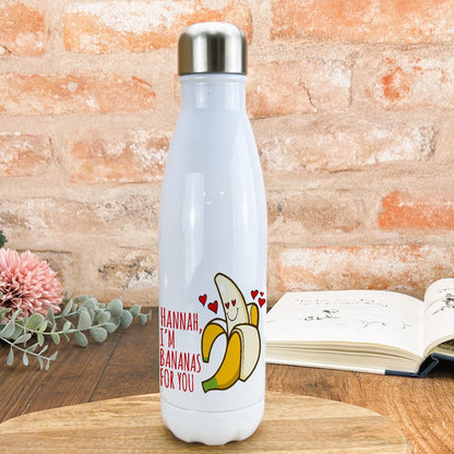 Bananas For You  Personalised Water Bottle | Funny | Valentine's Day | Boyfriend | Girlfriend | Gift | Partner | Present | Birthday |