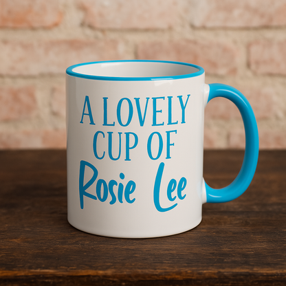A Lovely Cup of Rosie Lee - Cockney Rhyming Slang Dialect - Personalised Ceramic Mug
