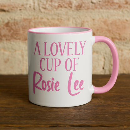 A Lovely Cup of Rosie Lee - Cockney Rhyming Slang Dialect - Personalised Ceramic Mug