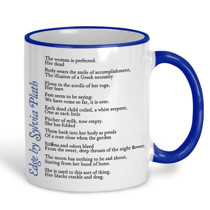 Sylvia Plath The Edge Poetry Quote Personalised Ceramic Mug