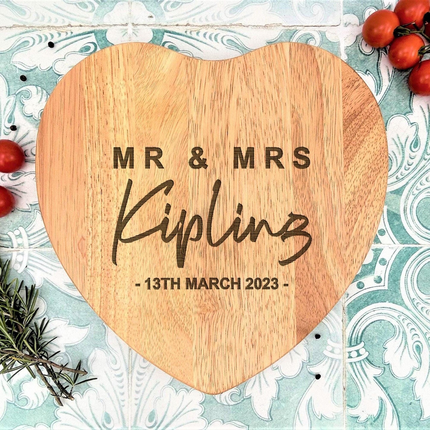 Names Personalised Engraved Chopping Board - Wedding Gift