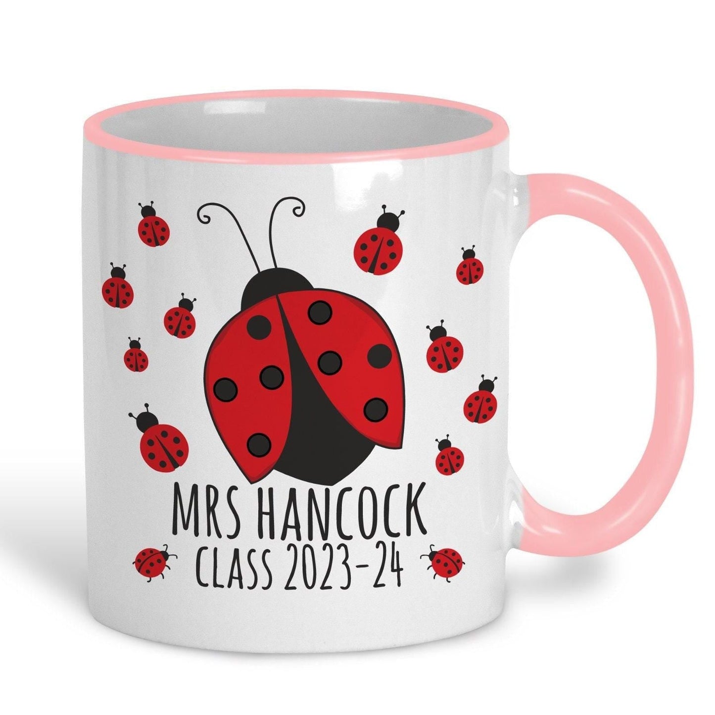 Ladybug Teacher Name Personalised Ceramic Mug