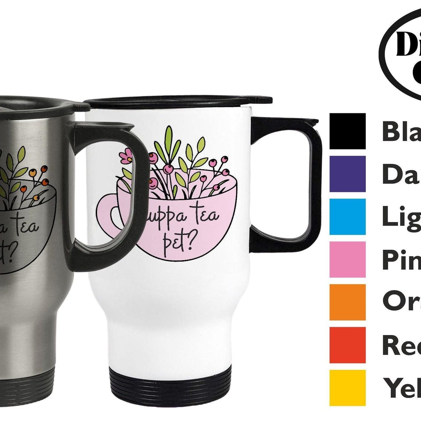 Cuppa Tea Pet? - Newcastle Geordie Dialect - Personalised Travel Mug