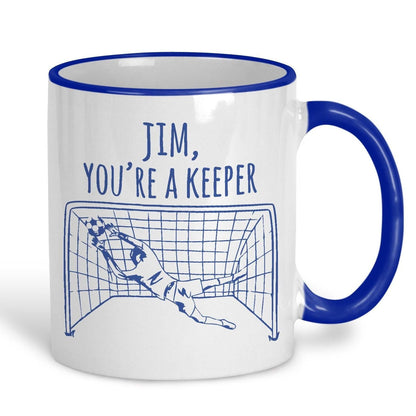 You're A Keeper Football Pun Funny Personalised Mug Valentine's Day Boyfriend Girlfriend Gift Partner