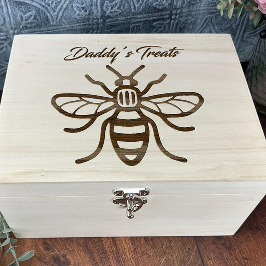 Manchester Bee - Personalised Luxury Wooden Memory Box