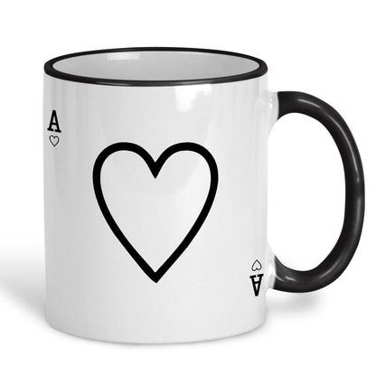 Ace of Hearts Playing Card Design Personalised Ceramic Mug