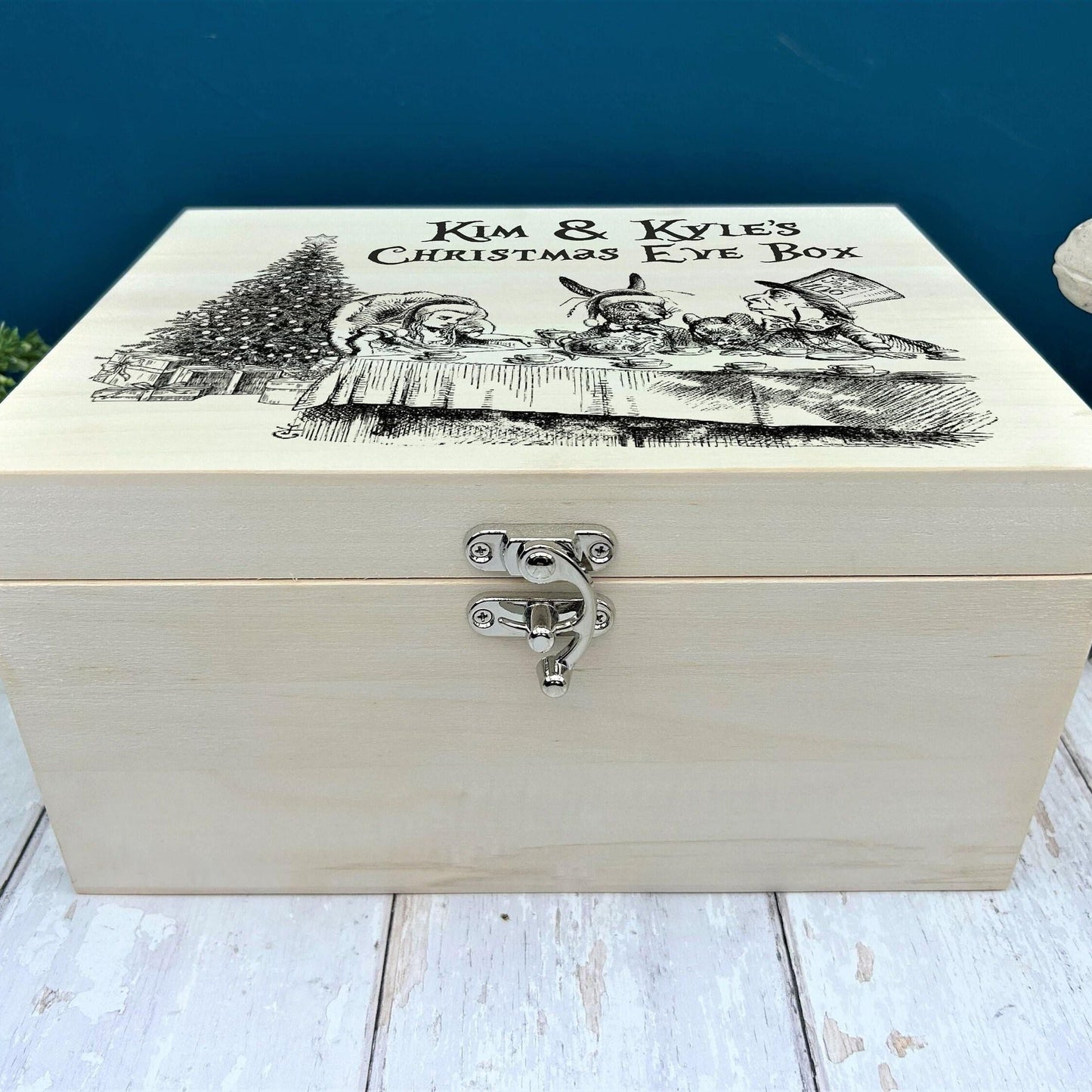 Alice in Wonderland Personalised Luxury Christmas Eve Gift Box