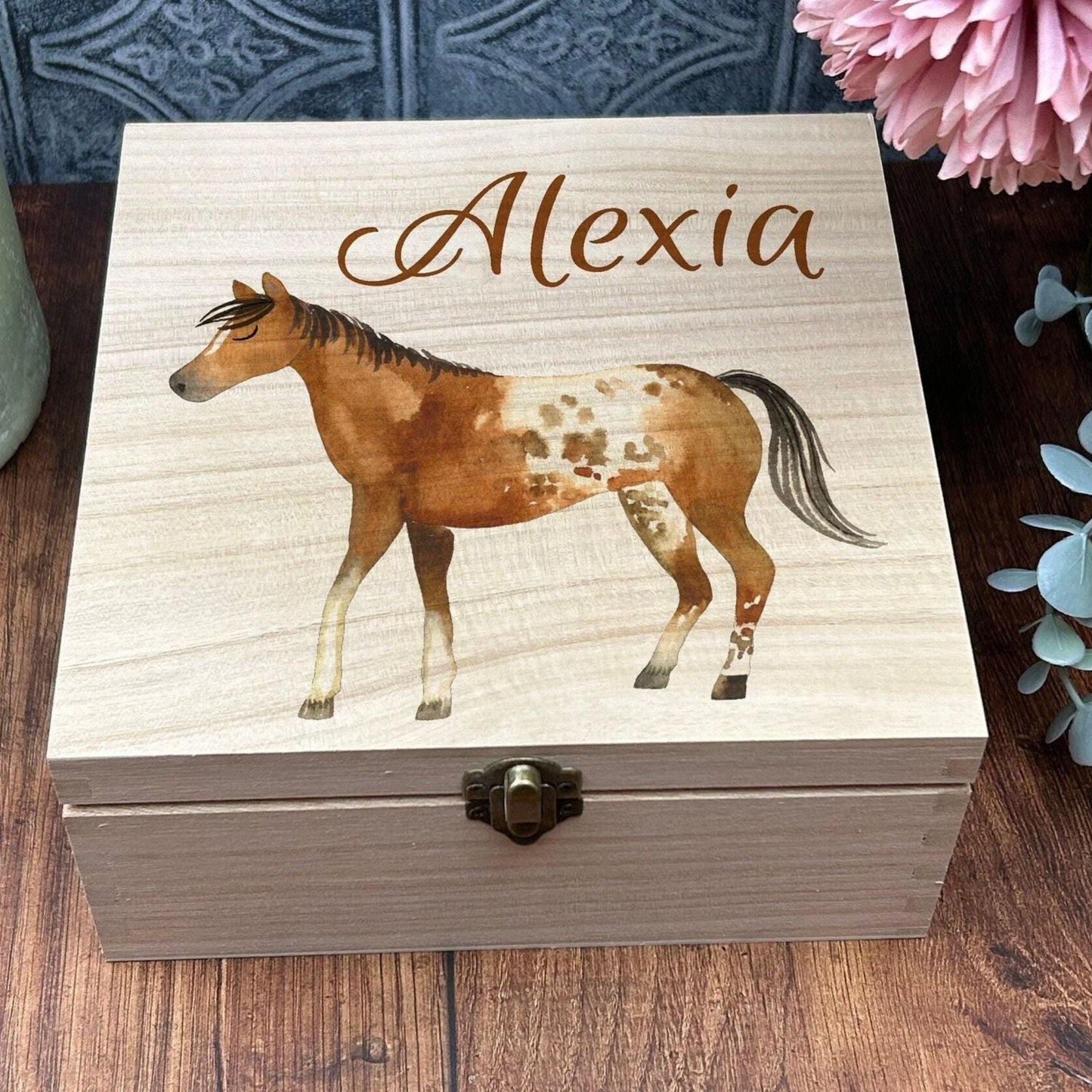 Horse Box Rosette Storage Memory Box - Personalised Horse Rider Gift