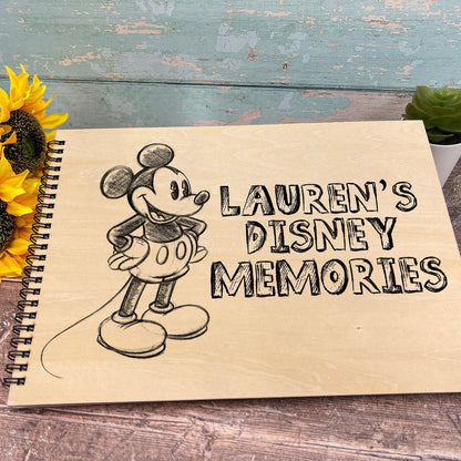 Disney Memories Sketch - Personalised Memory Photo Book - Disneyland Disneyworld Autographs