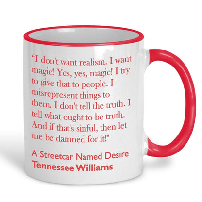 Tennessee Williams Streetcar Named Desire Literary Quote Mug