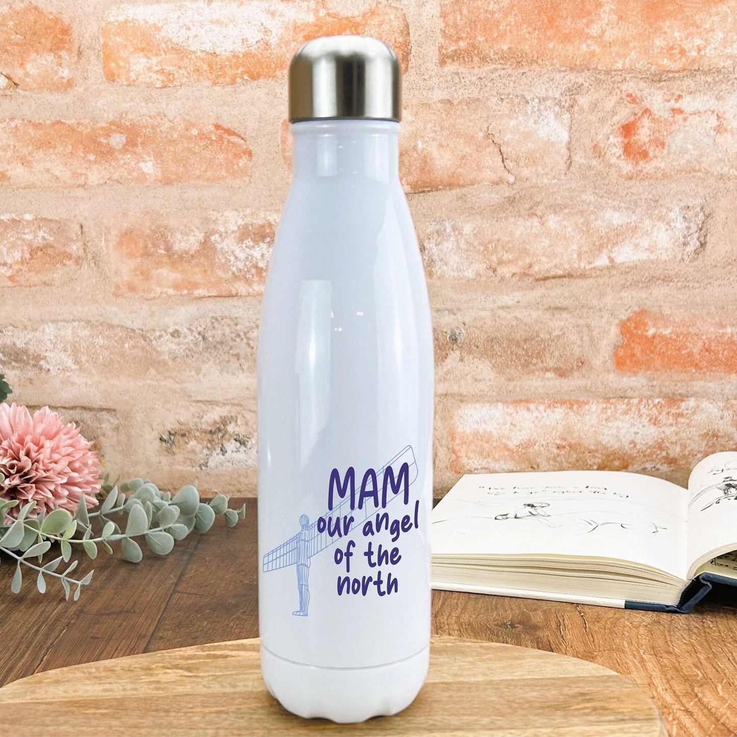 Mam Our Angel of the North - Newcastle Geordie Dialect - Personalised Water Bottle