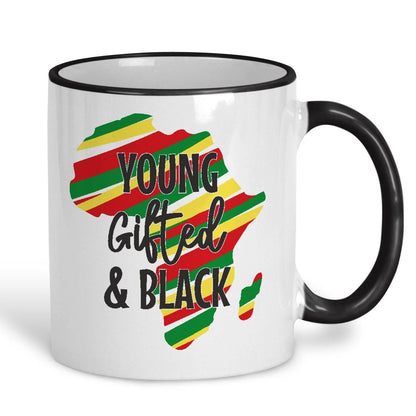 Young Gifted and Black Reggae Ska African Heritage History Personalised Mug