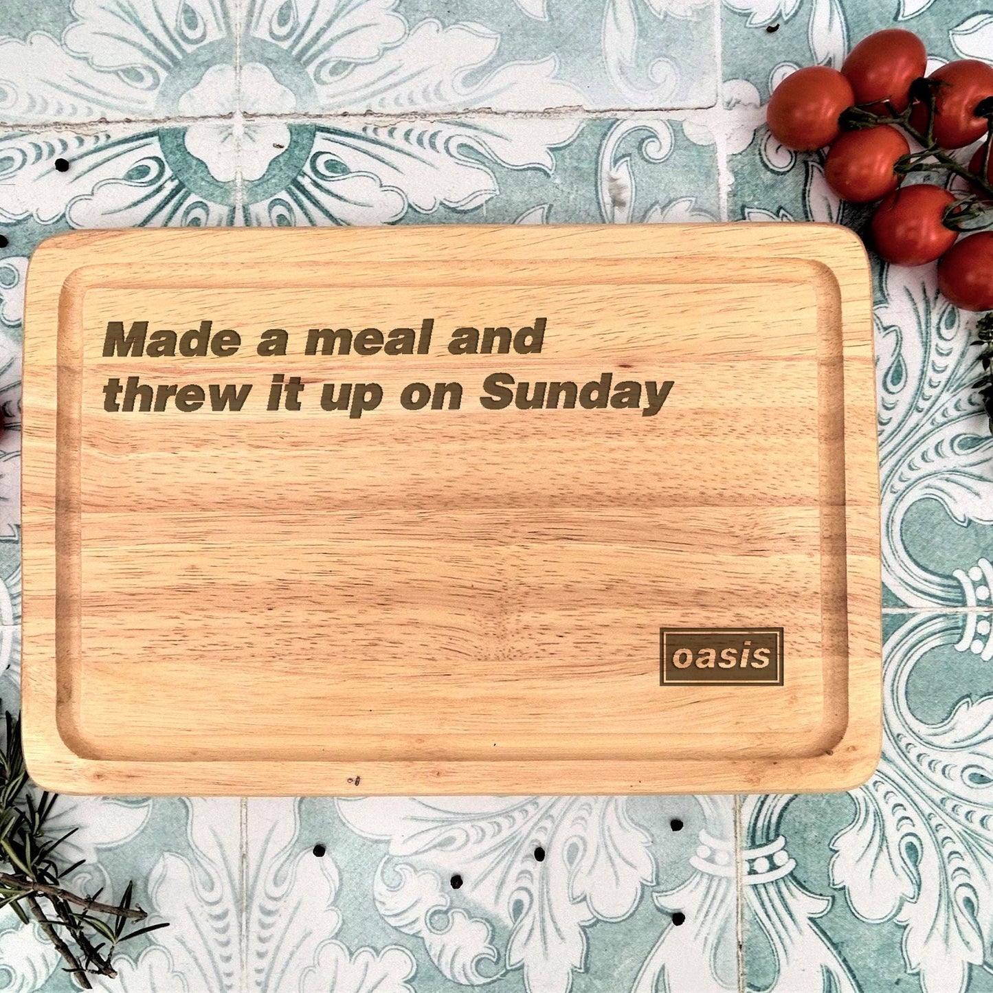Oasis Engraved Chopping Board - Stand By Me Lyrics - Music Fan Gift - Funny Kitchen Decor - Birthday Gift Christmas Present