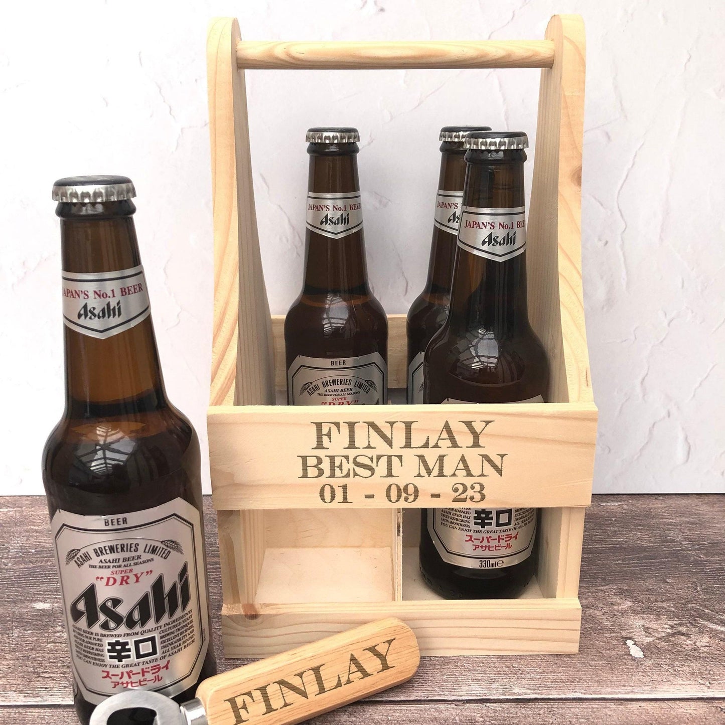 Best Man Beer Carrier - Personalised Ask Gift - Wedding Groom - Groomsman - Usher - Ring Bearer