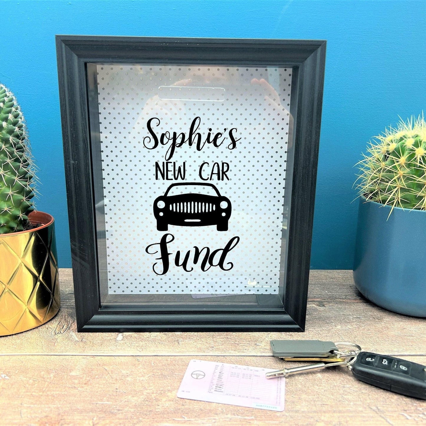 New Car Fund Savings Money Box Personalised Gift First Car Driving Test Gift