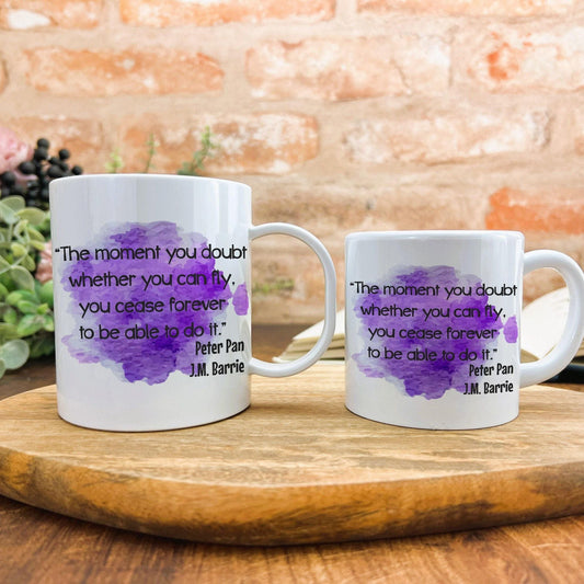 Peter Pan Believe You Can Fly Book Quote Literature Personalised Gift Mug Polymer First Unbreakable