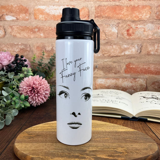 Funny Face Audrey Hepburn Musical Movie Film Quote Poster Water Bottle Screw Cap Gift