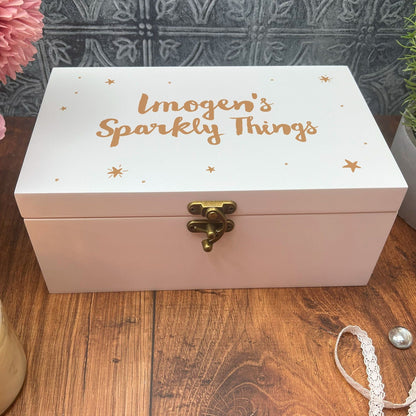 Sparkly Things Personalised Jewellery Trinkets Box - Birthday Gift