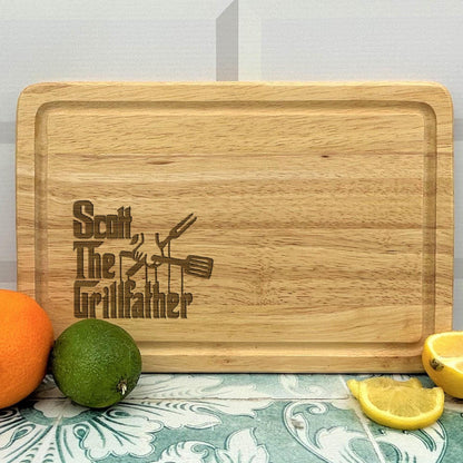 The Grillfather Godfather Personalised Chopping Board Father's Day Gift