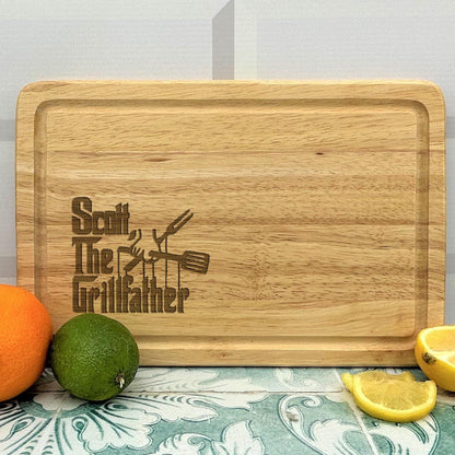 The Grillfather Godfather Personalised Chopping Board Father's Day Gift