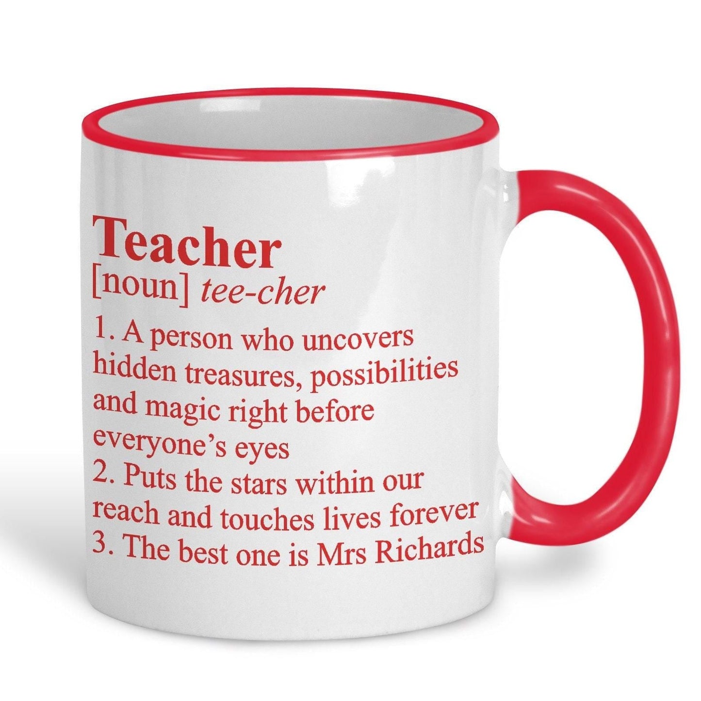 Teacher Dictionary Definition Personalised Ceramic Mug