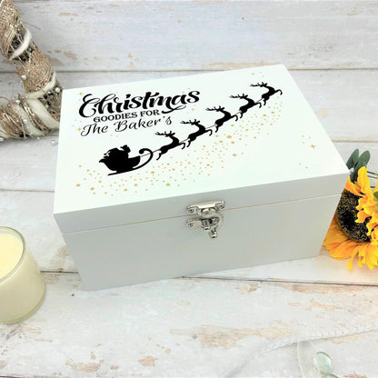 Santa Sleigh Reindeer Christmas Goodies - Xmas Eve Treat Box Personalised