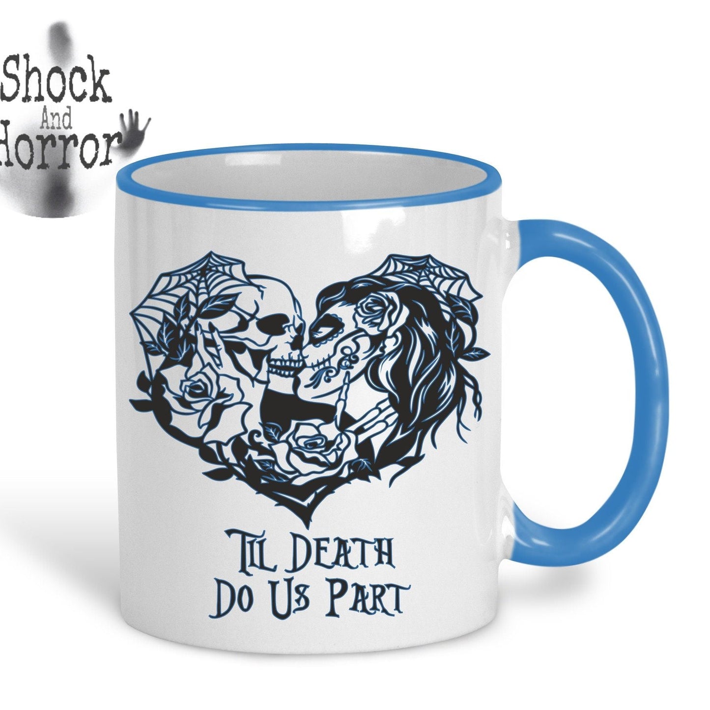 Til Death Us Do Part - Pair of Mugs - Great Wedding or Anniversary Gift for Gothic Couple